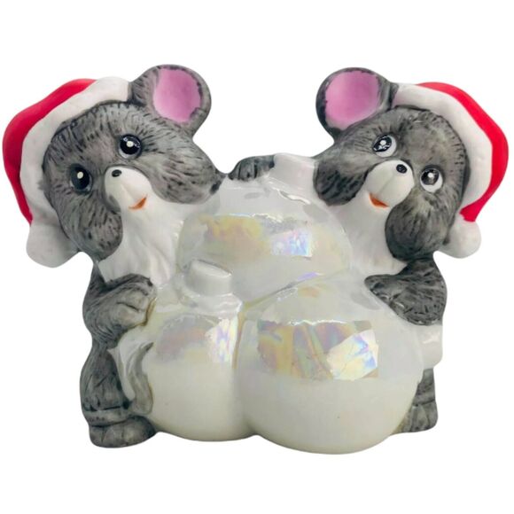 Vintage Mice Table Napkin Holder Christmas  House of Lloyd Around The World 1986 - Picture 3 of 10